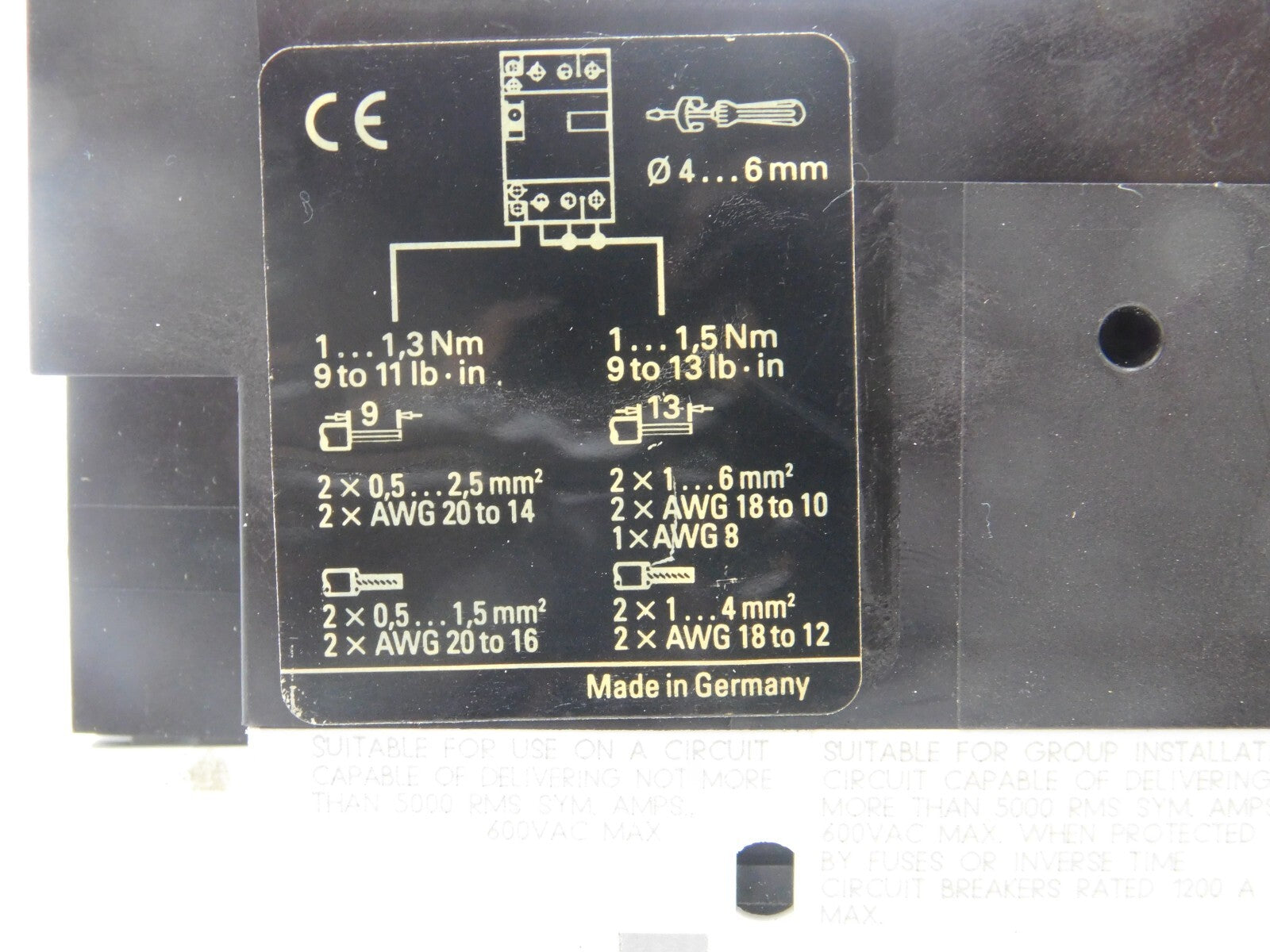 SIEMENS 3VU1300-1NK00 Motorschutzschalter
