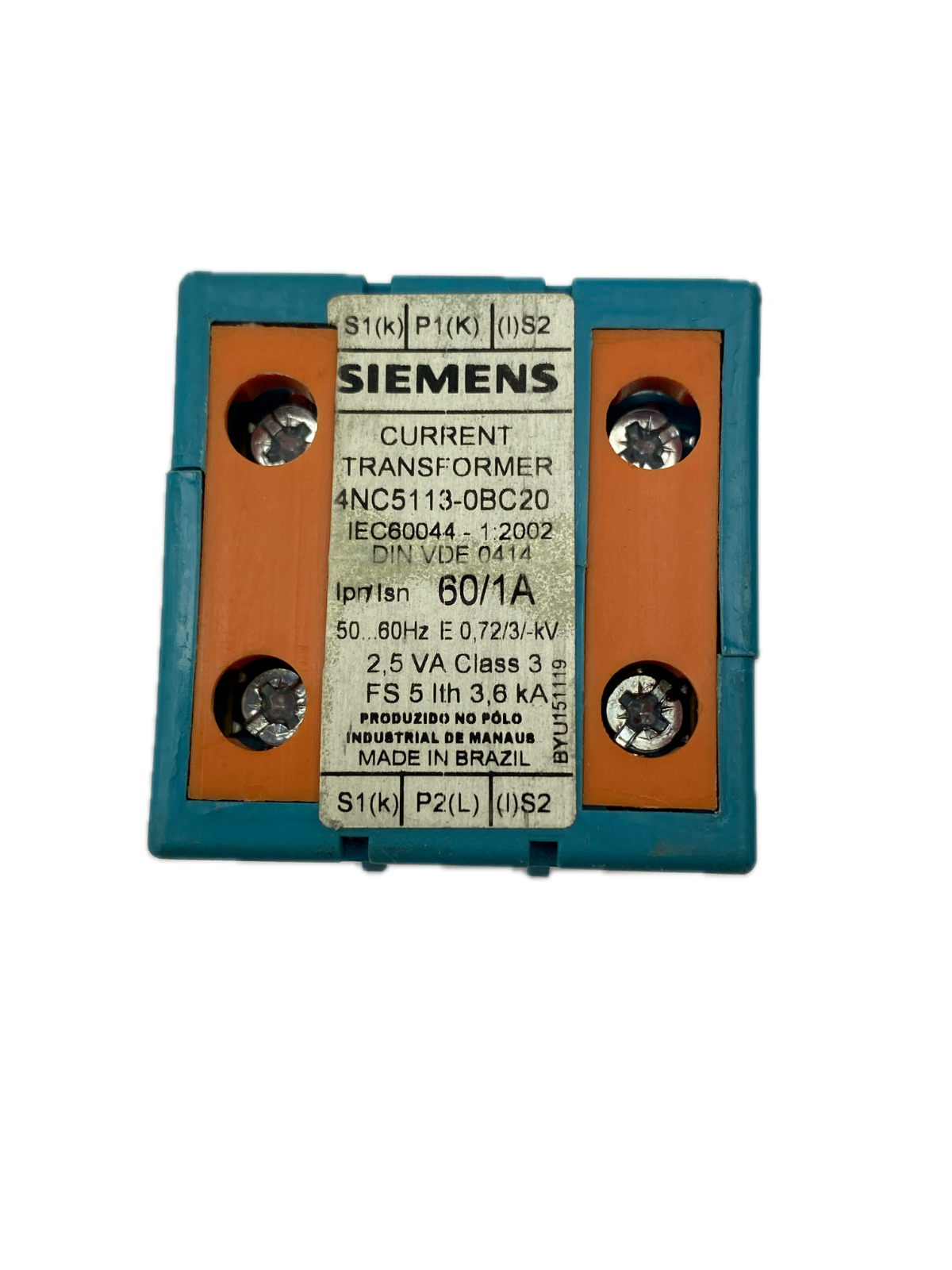 SIEMENS  CURRENT TRANSFORMER 4NC5113-0BC20