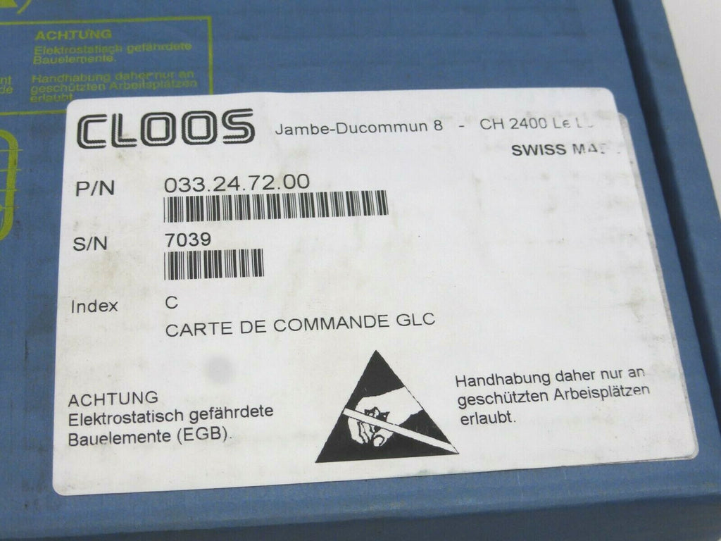 Cloos Platine 033.24.72.00 C