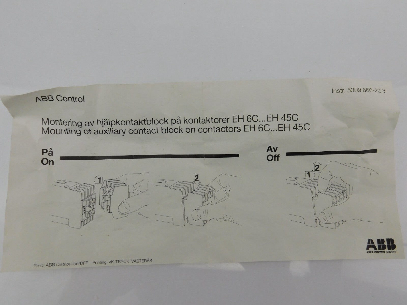 ABB ASEA CONTACT BLOCK SK 819 003-D