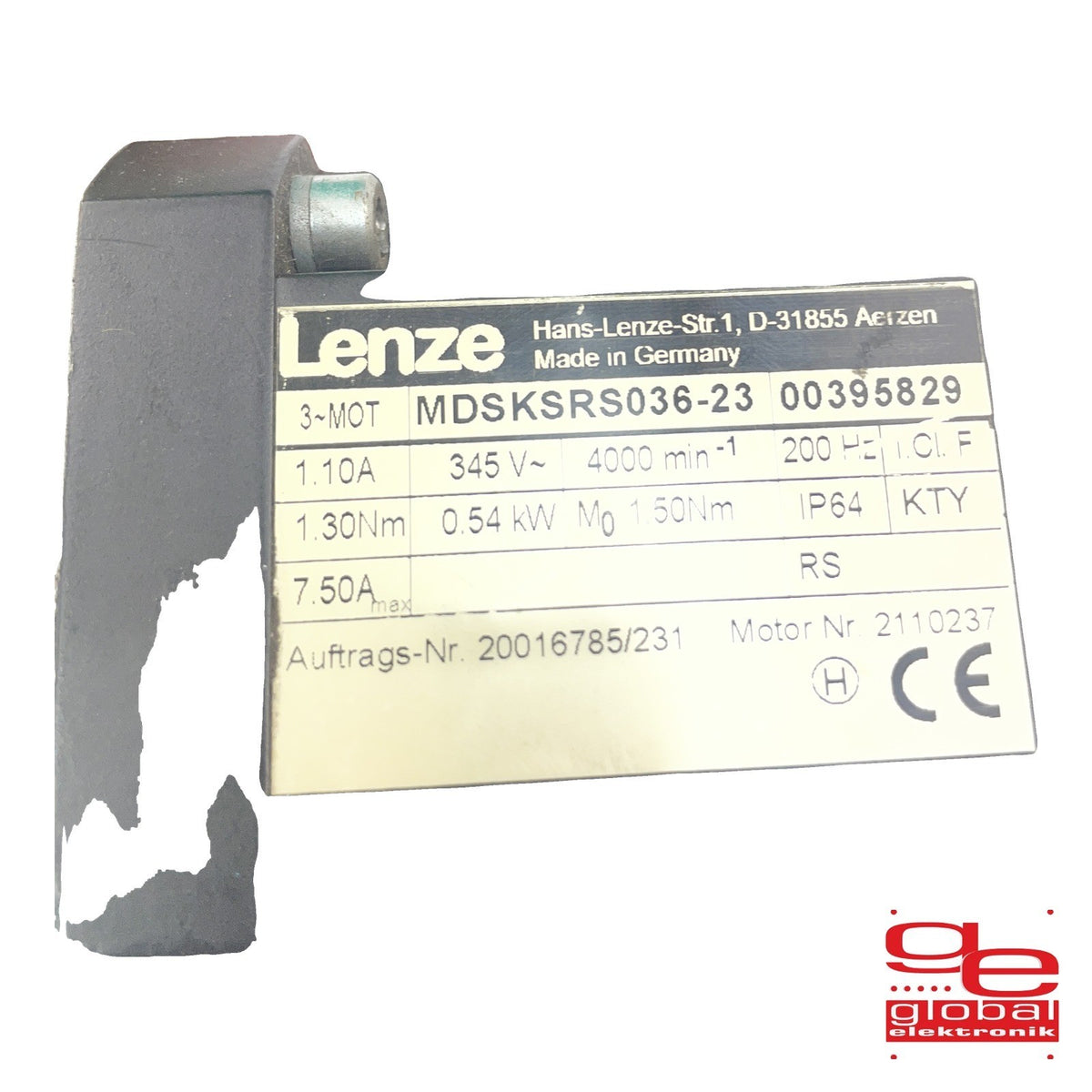 Lenze MDSKSRS036-23 00395829 345V~ 200 HZ