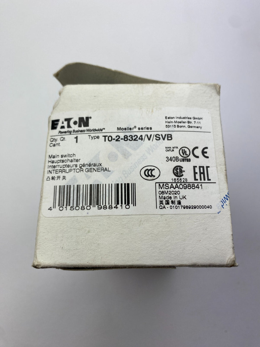 EATON T0-2-8324/V/SVB
