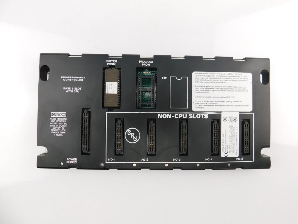 GE Fanuc IC693CPU3U Base 5-Slot-with CPU