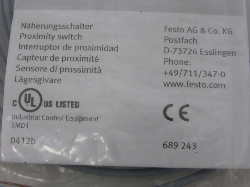 FESTO Sensor 526672 SME-10F-ZS-2V-K2,5L-OE