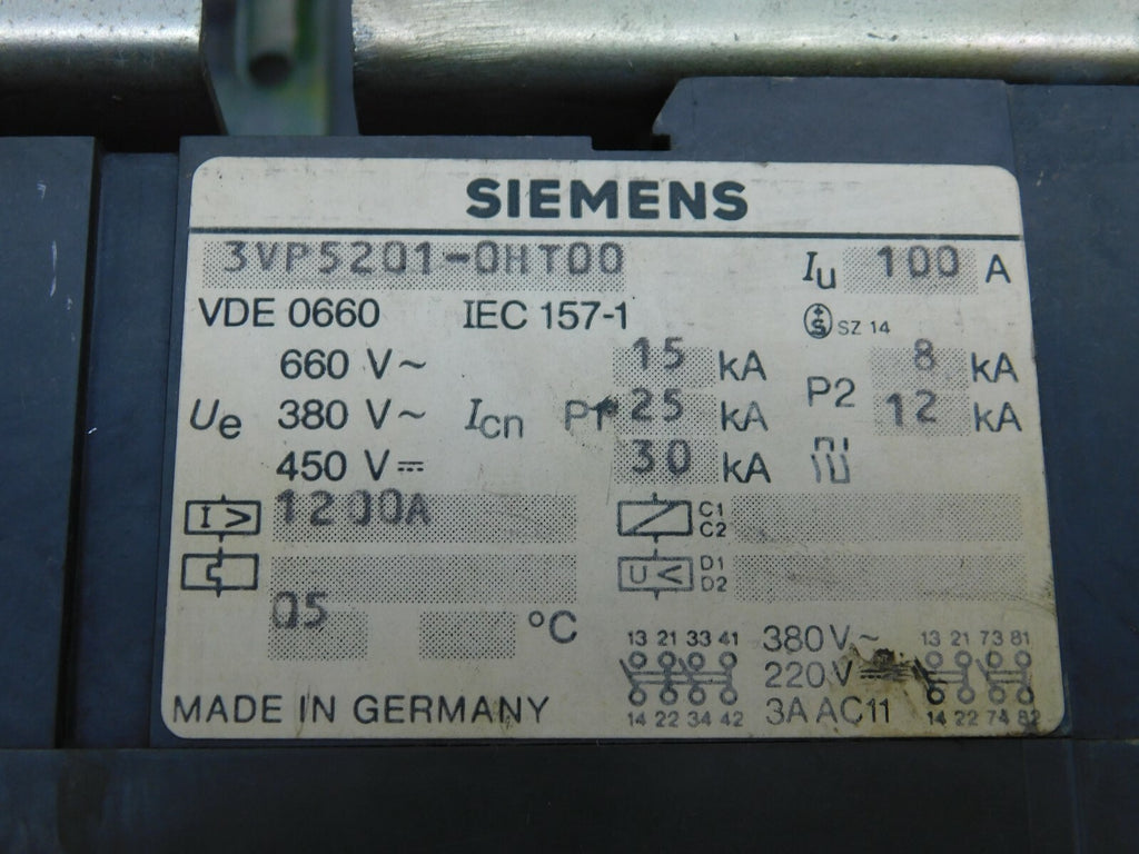 Siemens 3VP5201-0HT00 100A