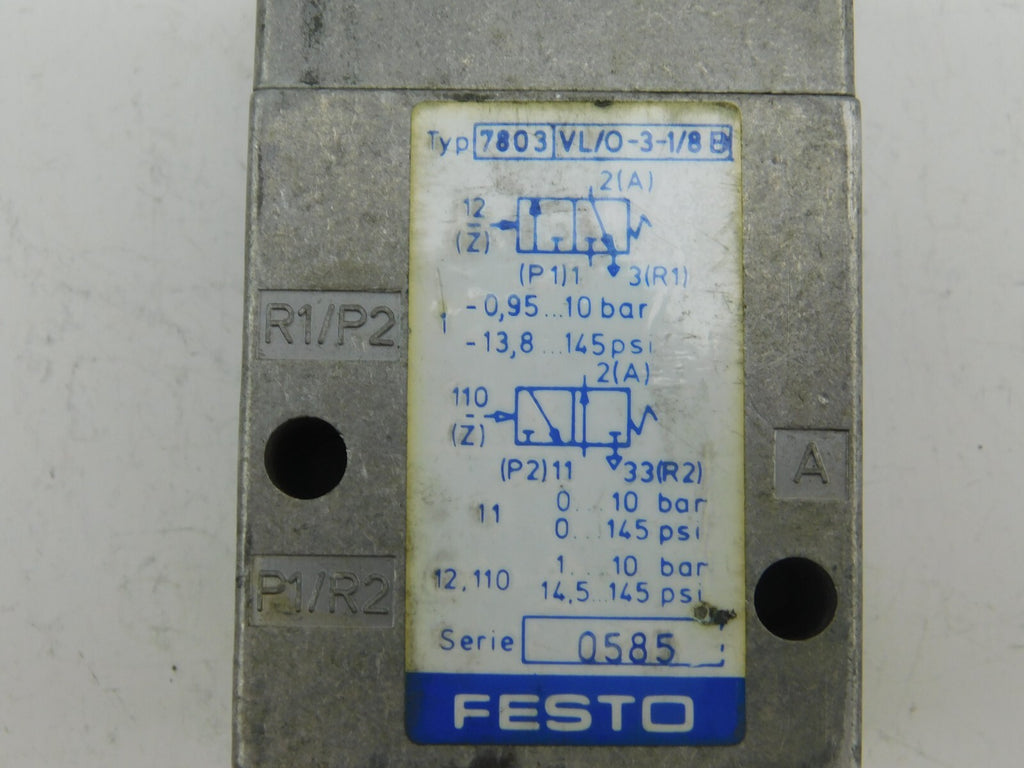 Festo typ 7803 VL/0-3-1/8 B