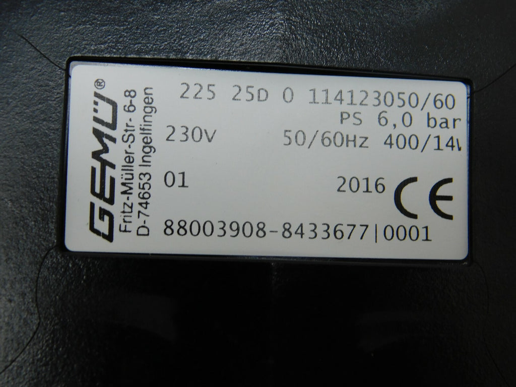 Gemü Magnetventil 225 25D 0 114123050/60    6 bar