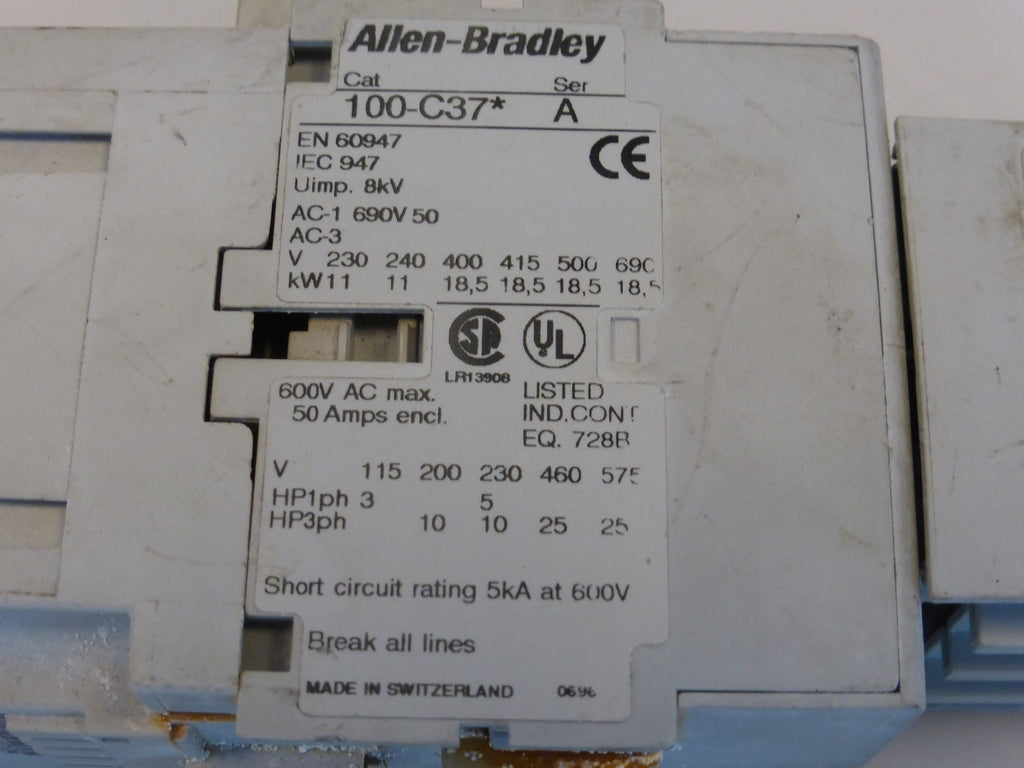 Allen Bradley 100-C37* A Allen Bradley 100-F A