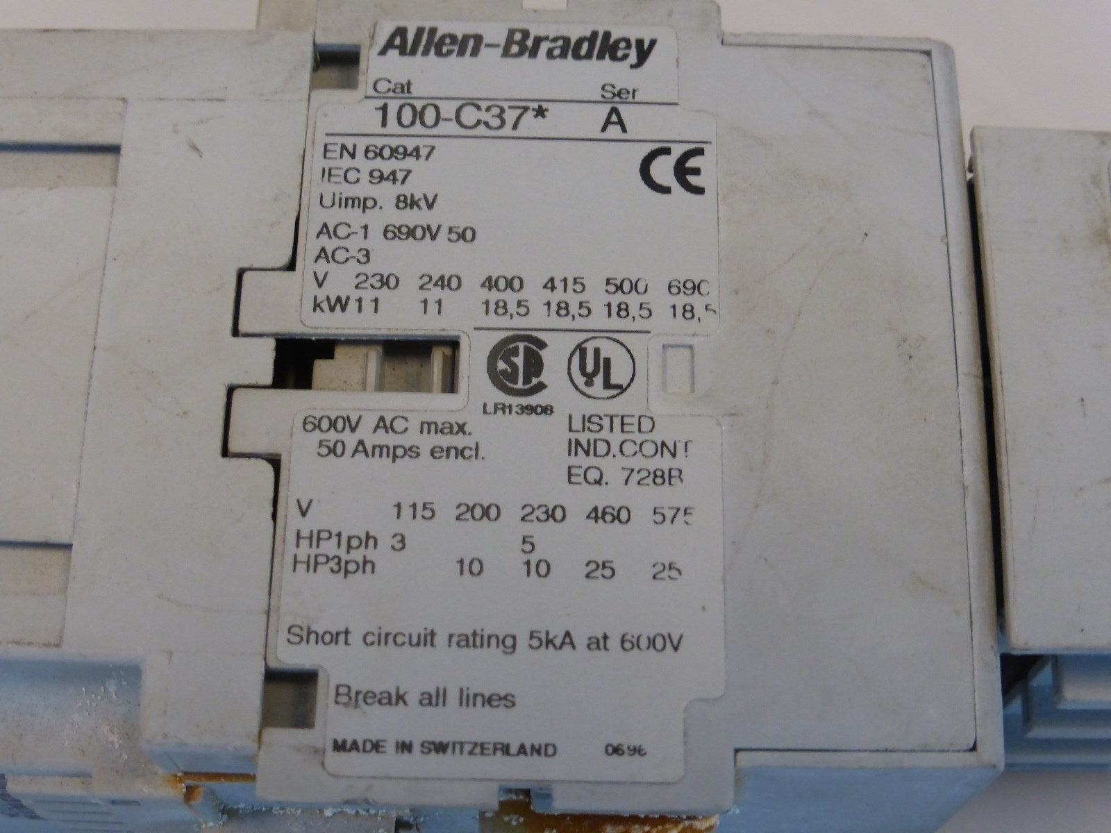 Allen Bradley 100-C37* A Allen Bradley 100-F A