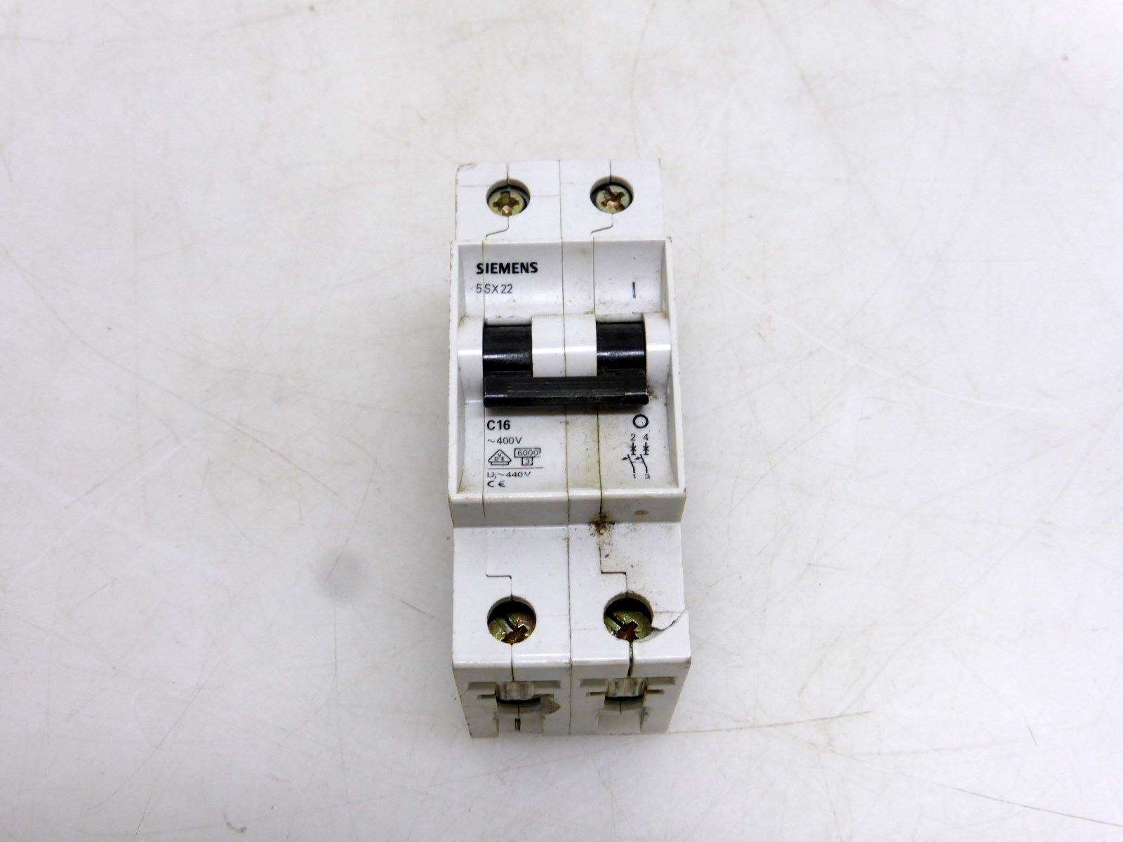 Siemens 5SX22 C16 Leitungsschutzschalter 2-polig ~400V