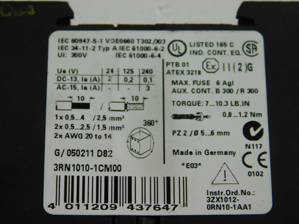 Siemens Simirel 3RN1010-1CM00 