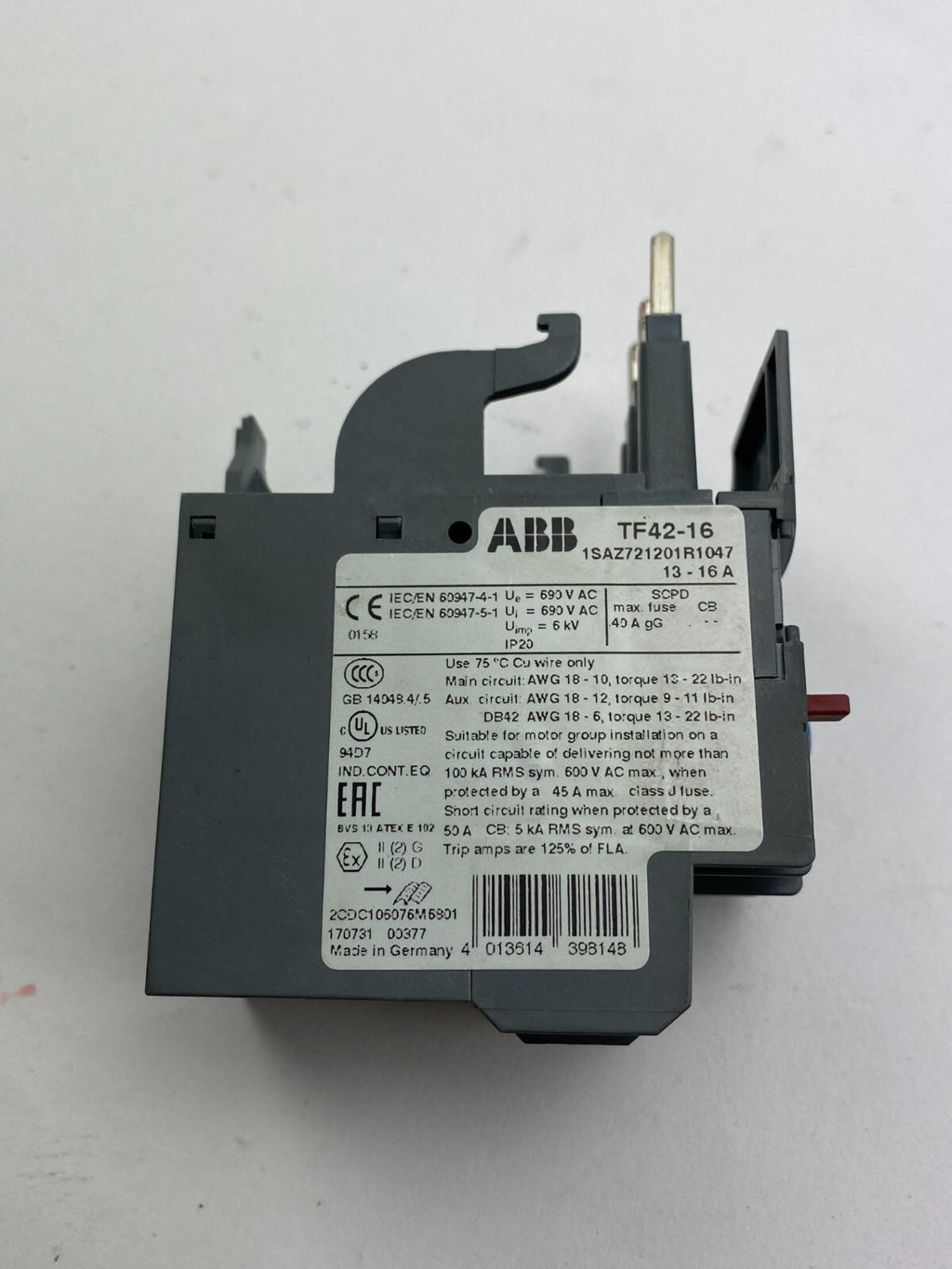 ABB TF42-16 1SAZ72120R1047 13-16A