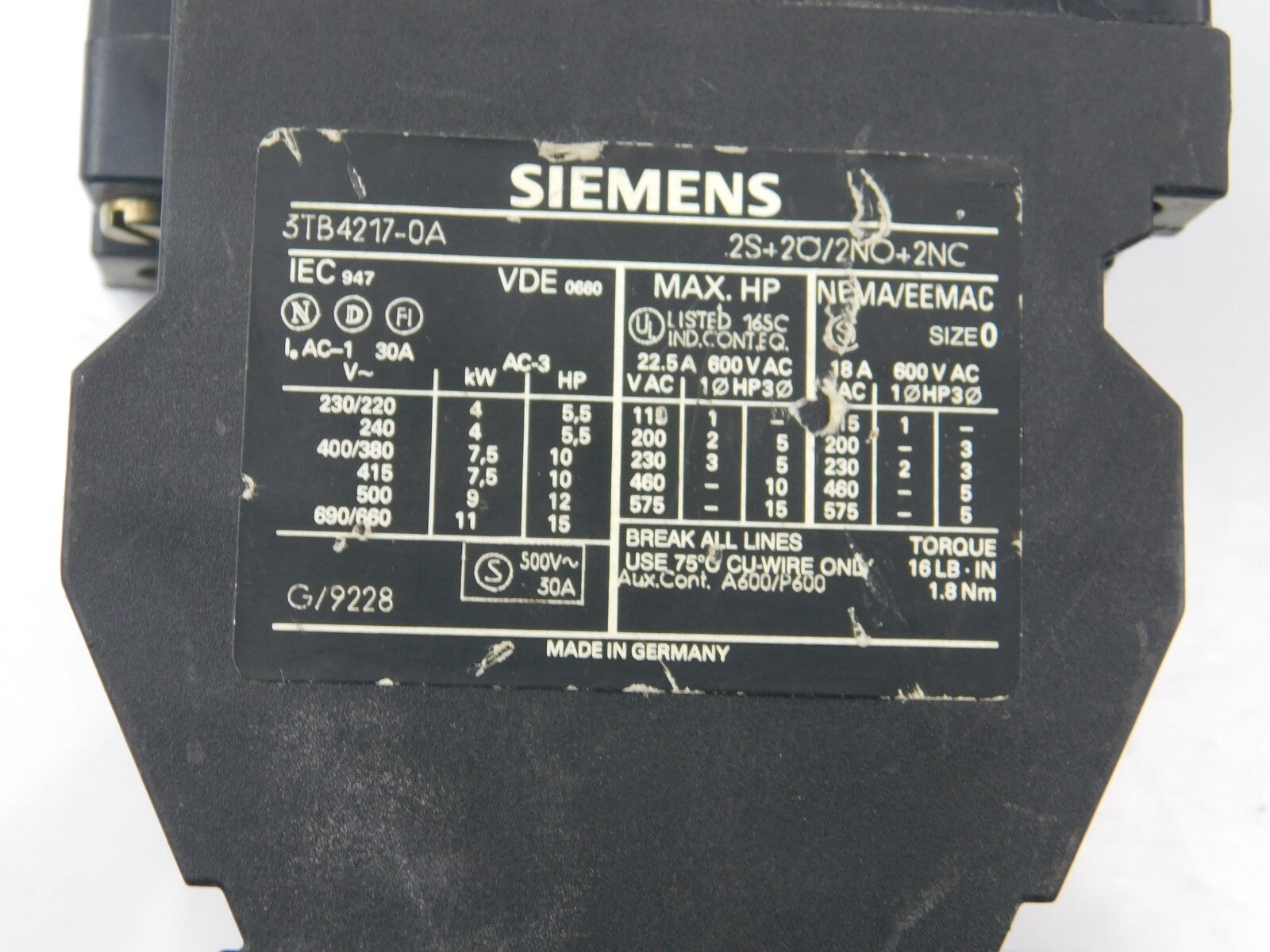 Posten SIEMENS 3TB4217-0A SIEMENS 3TG1010-0BB4 3TH3022-0A  ** 4 Stück **