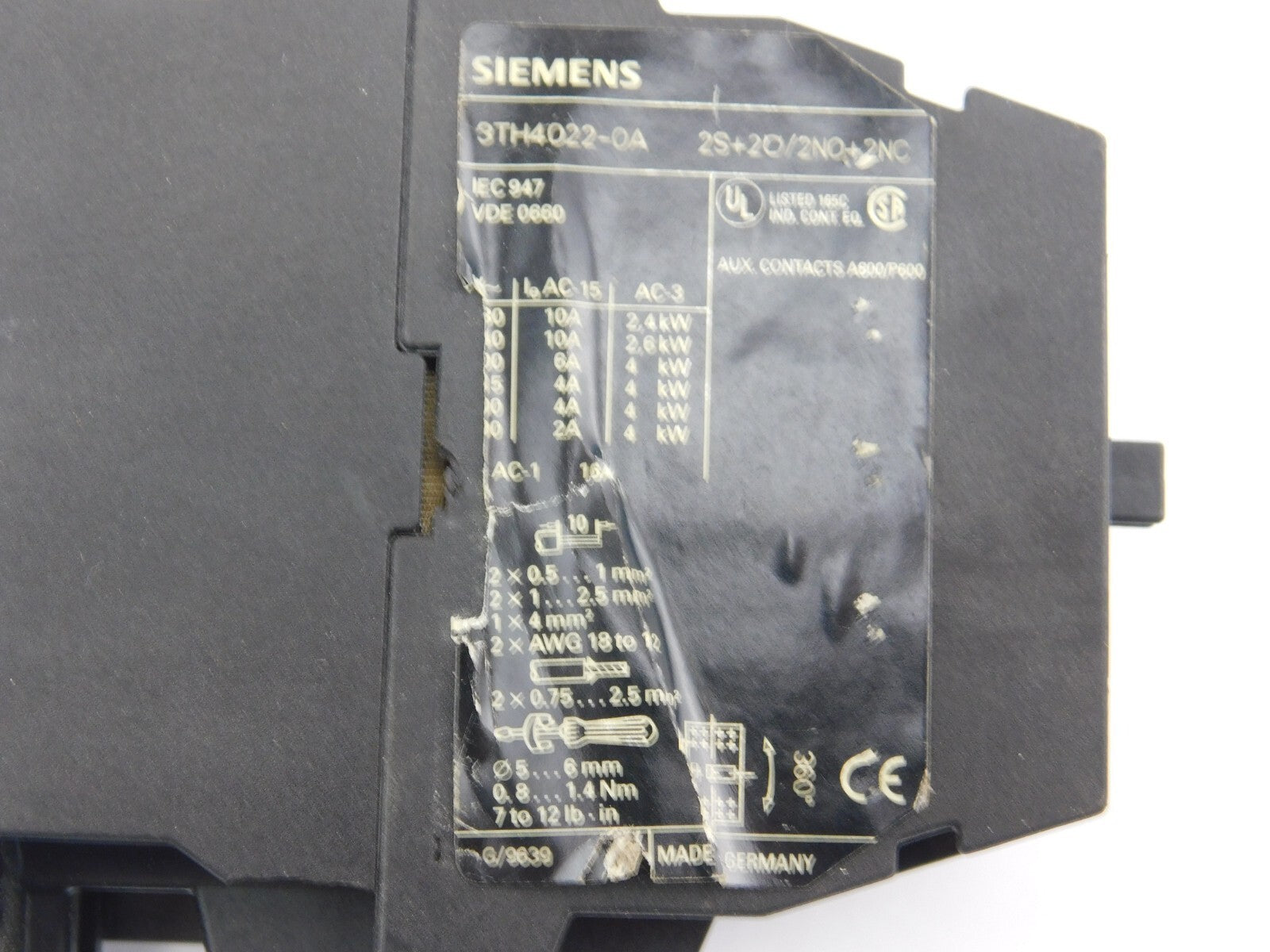 SIEMENS 3TH4022-0A