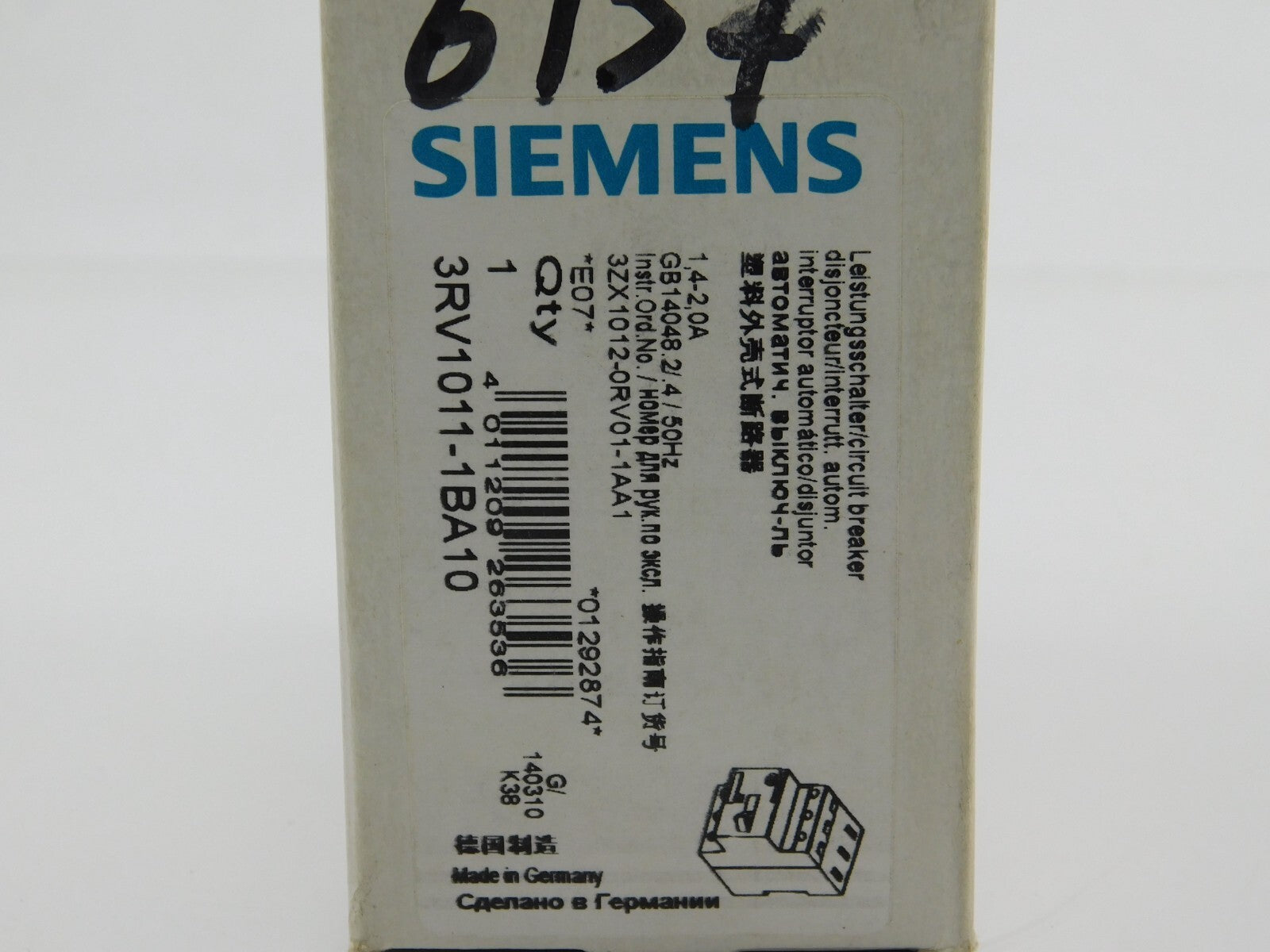 SIEMENS Motorabschalter 3RV1011-1BA10