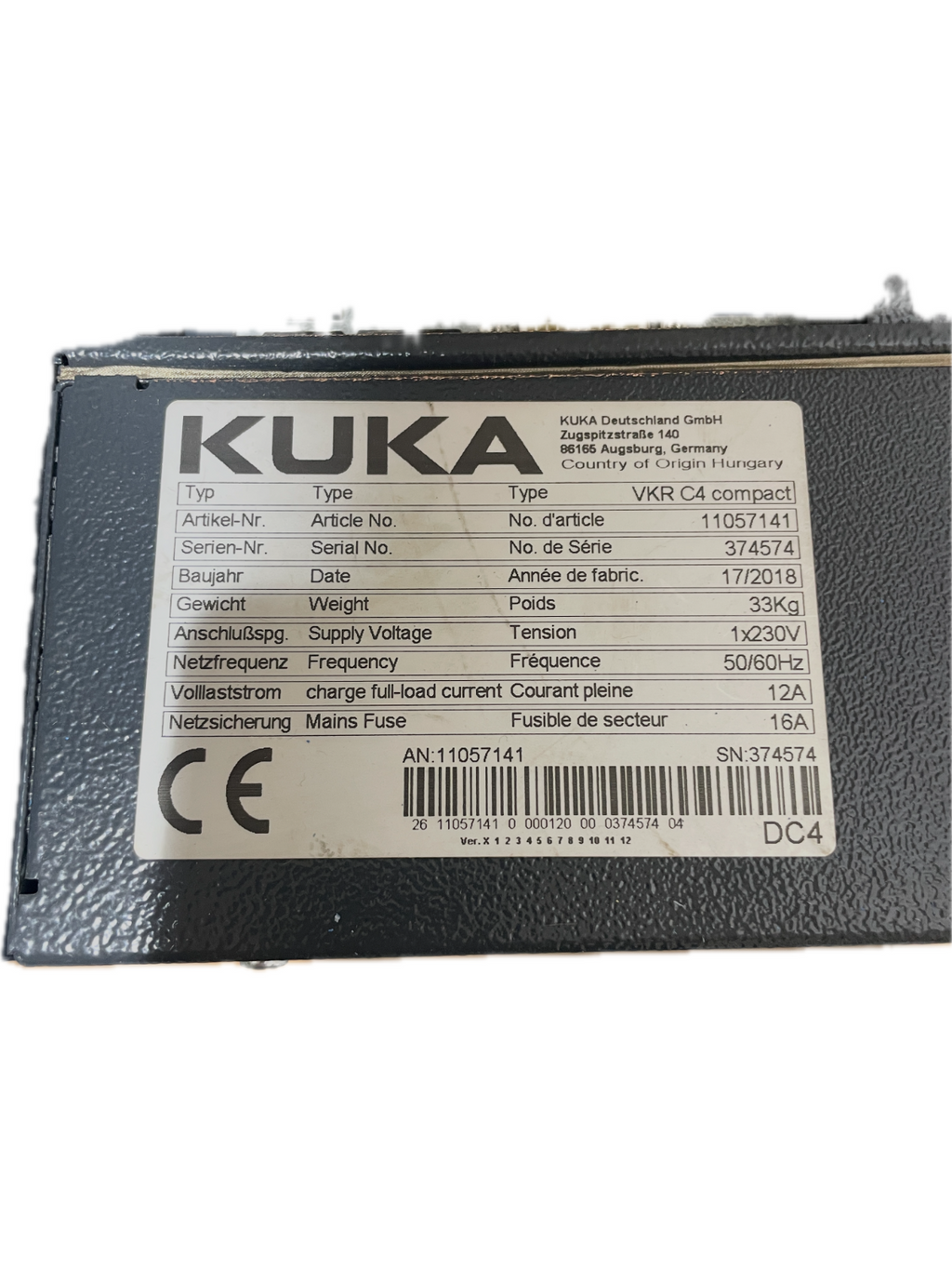 KUKA VKR C4 compact Serien-Nr.:374574