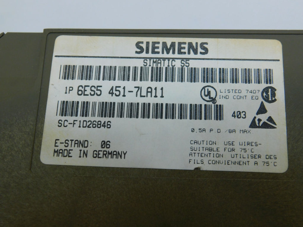 SIEMENS SIMATIC S5 6ES5451-7LA11 DIGTAL OUTPUT 32x DC 24 V 0,5 A ** 3 Stück **