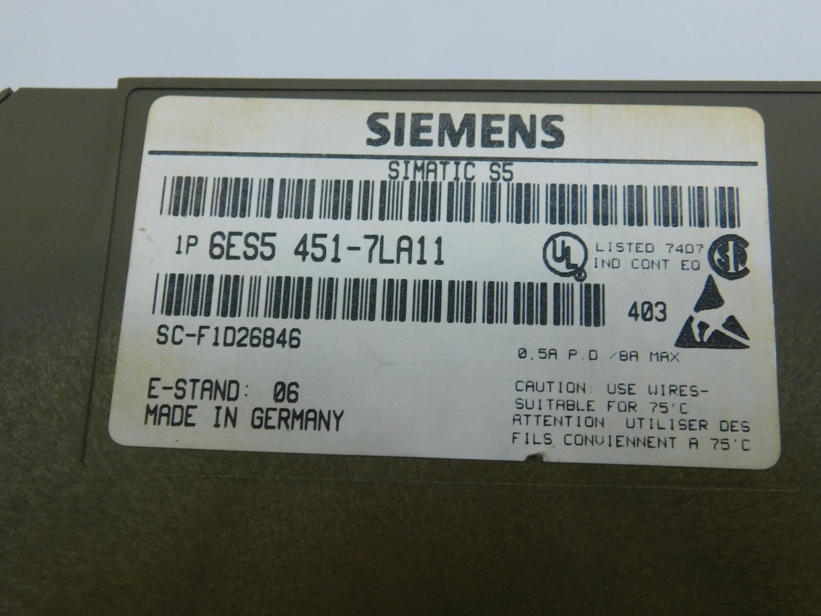 SIEMENS SIMATIC S5 6ES5451-7LA11 DIGTAL OUTPUT 32x DC 24 V 0,5 A ** 3 Stück **