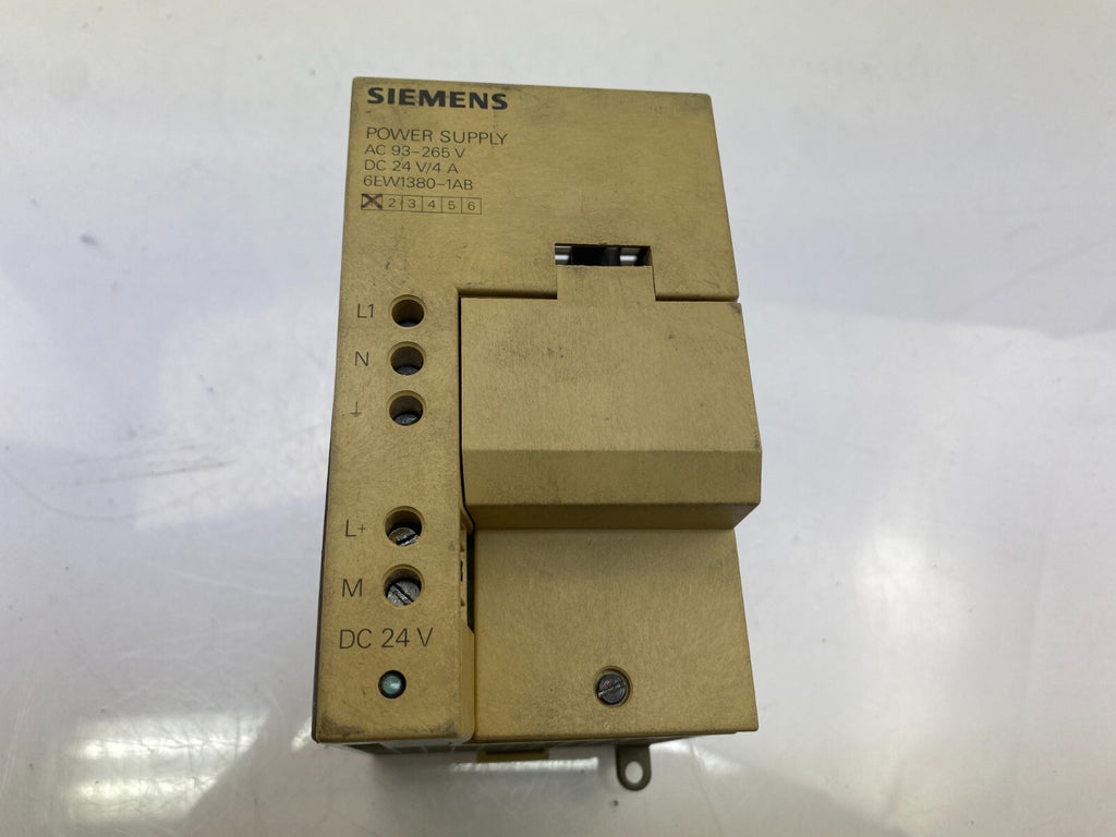 SIEMENS POWER SUPPLY AC 93-265V DC24 V/4 A 6EW1380-1AB