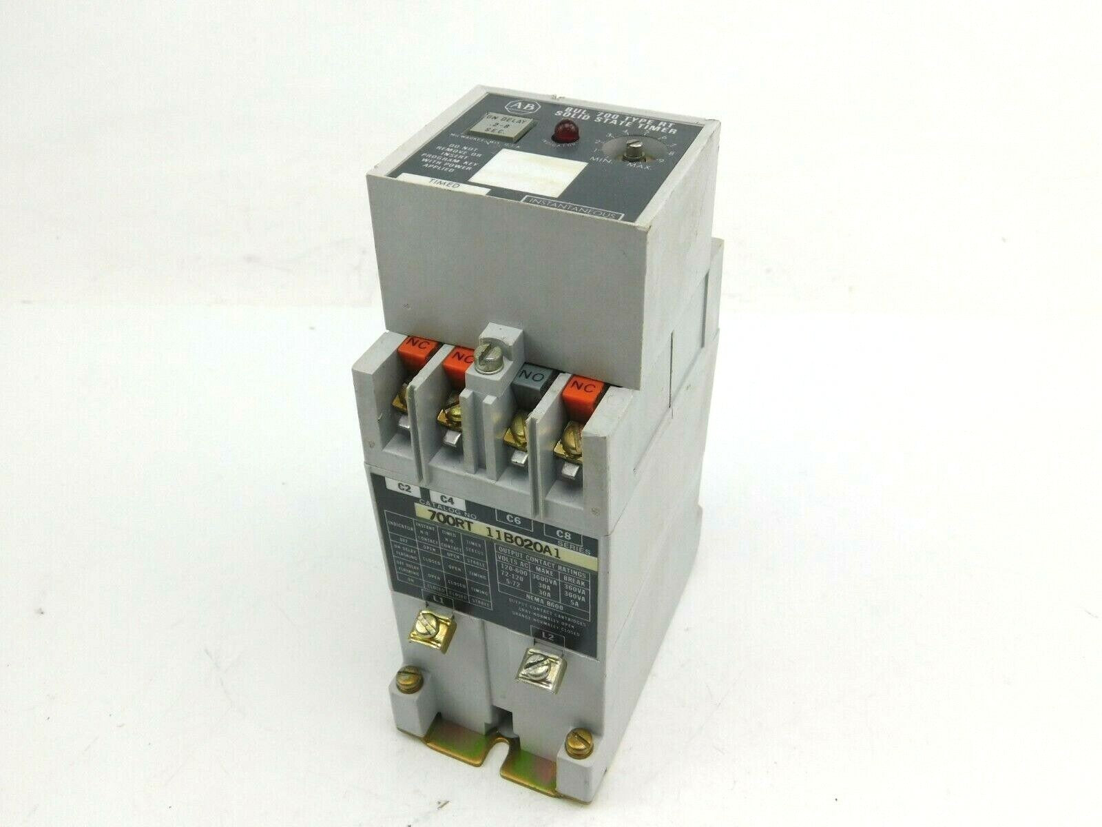 ALLEN BRADLEY BUL. 700 TYPE RT SOLID STATE TIMER 700RT
