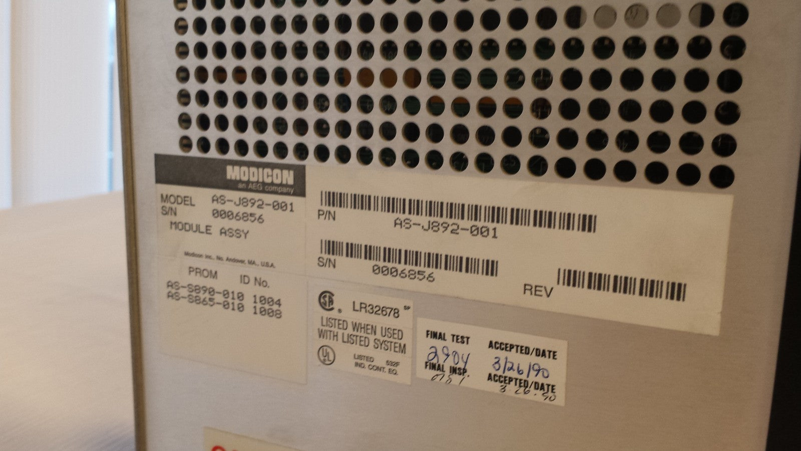 AEG Modicon J892 AS-J892-001 REMOTE I/O PROCESSOR