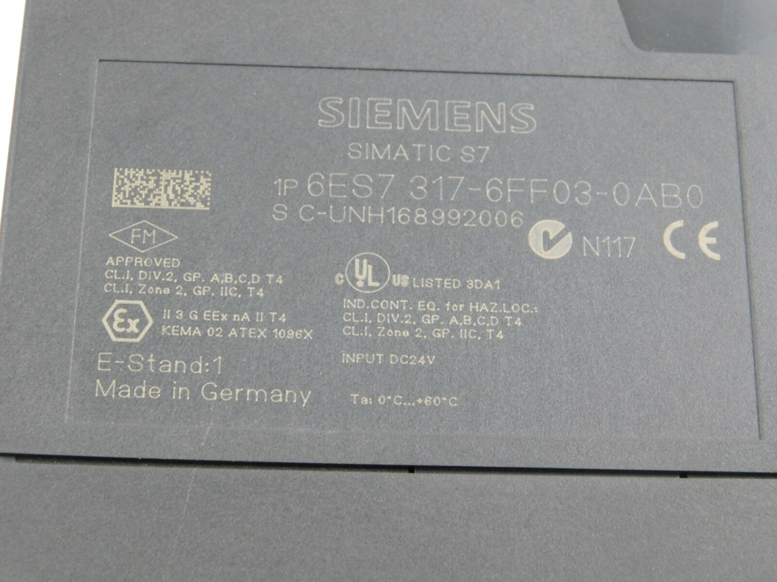 Siemens  SIMATIC 6ES7 317-6FF03-0AB0