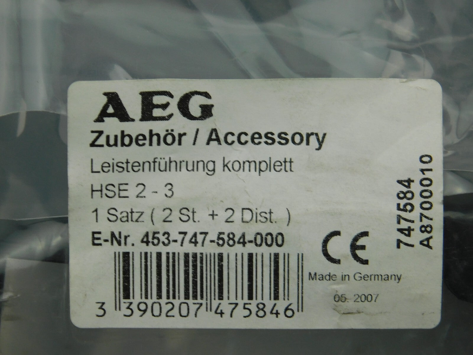 AEG Leistenführung Komplett HSE 2-3 Zubehör / Accessory