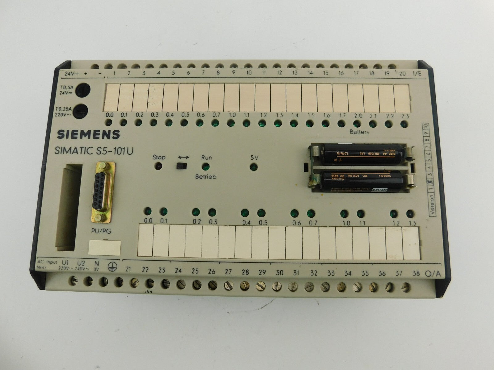 Siemens Simatic s5-101u 6es5 101-8ua11