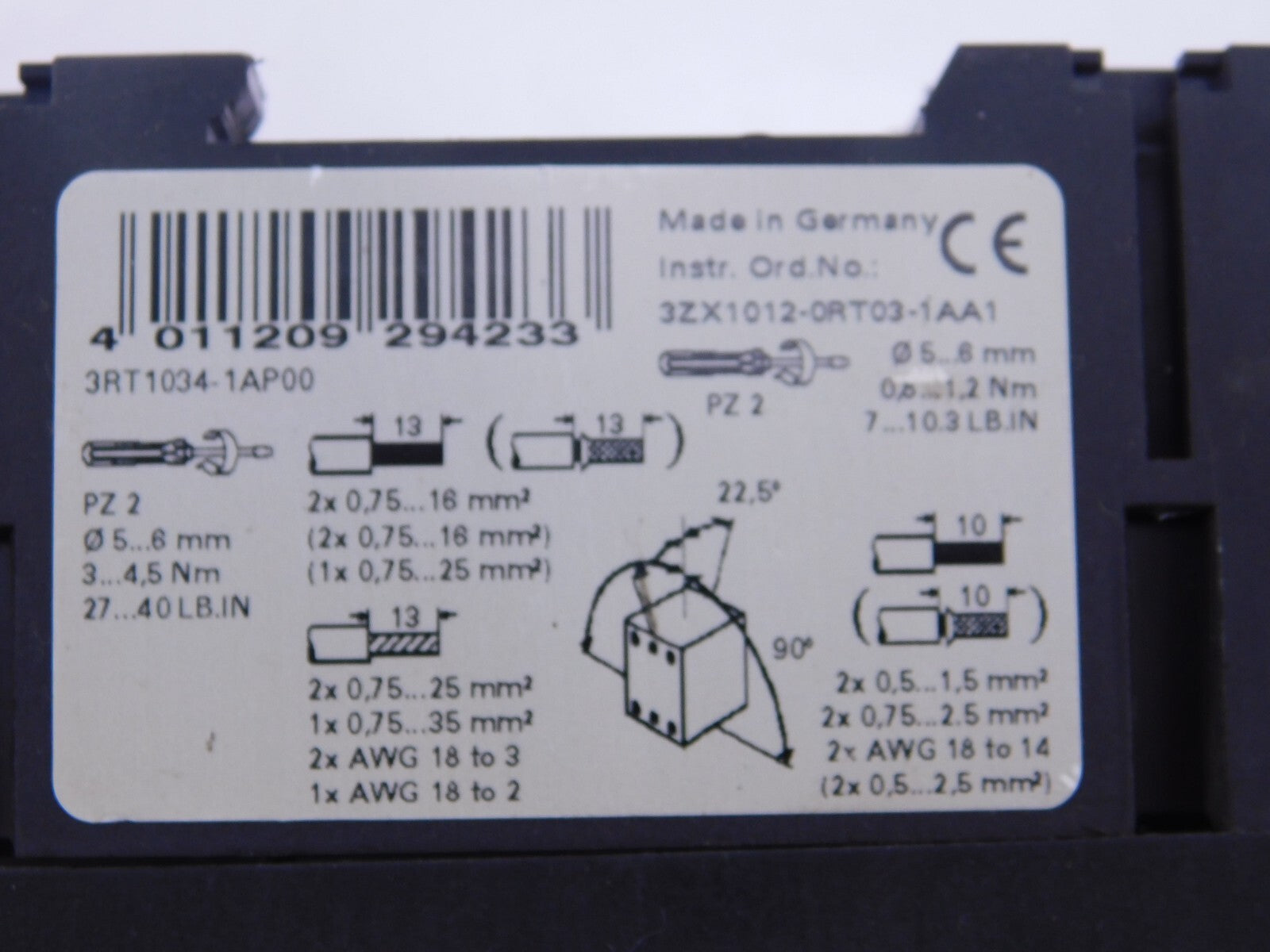 SIEMENS SIRUS 3A 3RT1034-1A..4