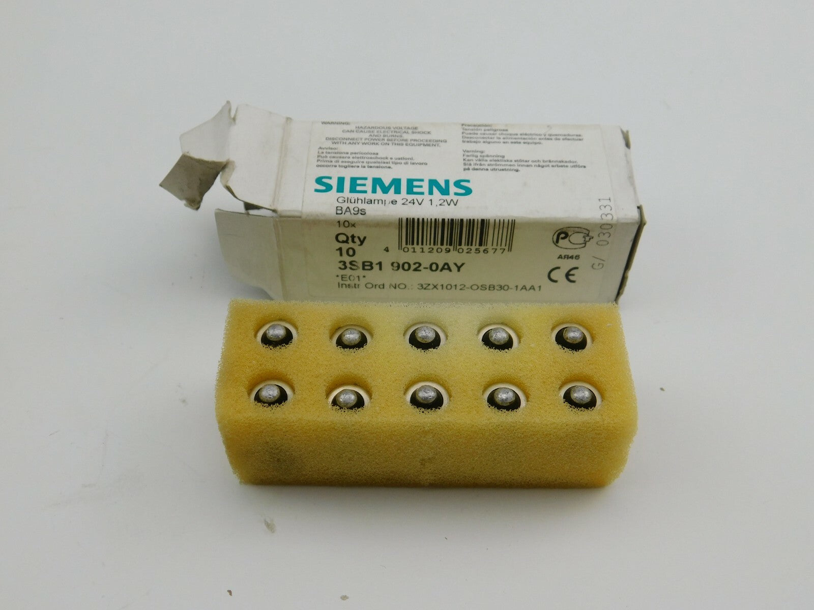 SIEMENS 3SB1 902-0AY Glühlampe 24 V 1,2 W