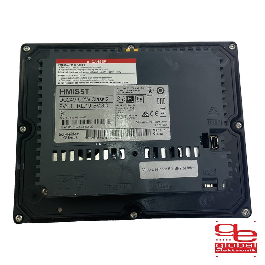 Schneider Electric Harmony HMIS5T  DC24V 5.2W Class 2 PV:11 RL:19 SV:8.0