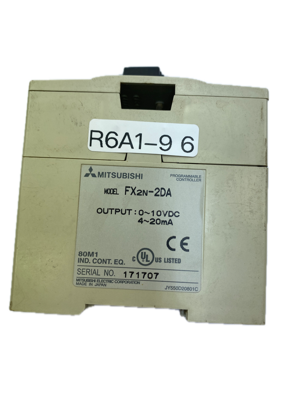 MITSUBISHI PROGRAMMABLE CONTROLLER MODEL FX2N-2DA OUTPUT: :0~10VDC 4~20mA