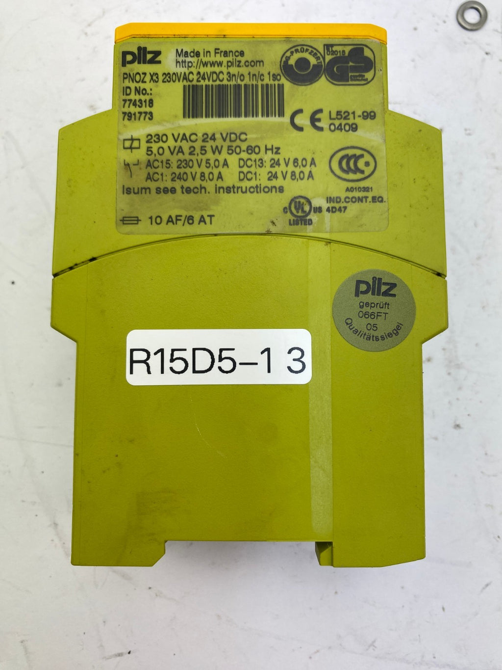 Pilz 774318 PNOZ X3 230VAC 24VDC 3n/o 1n/c 1so