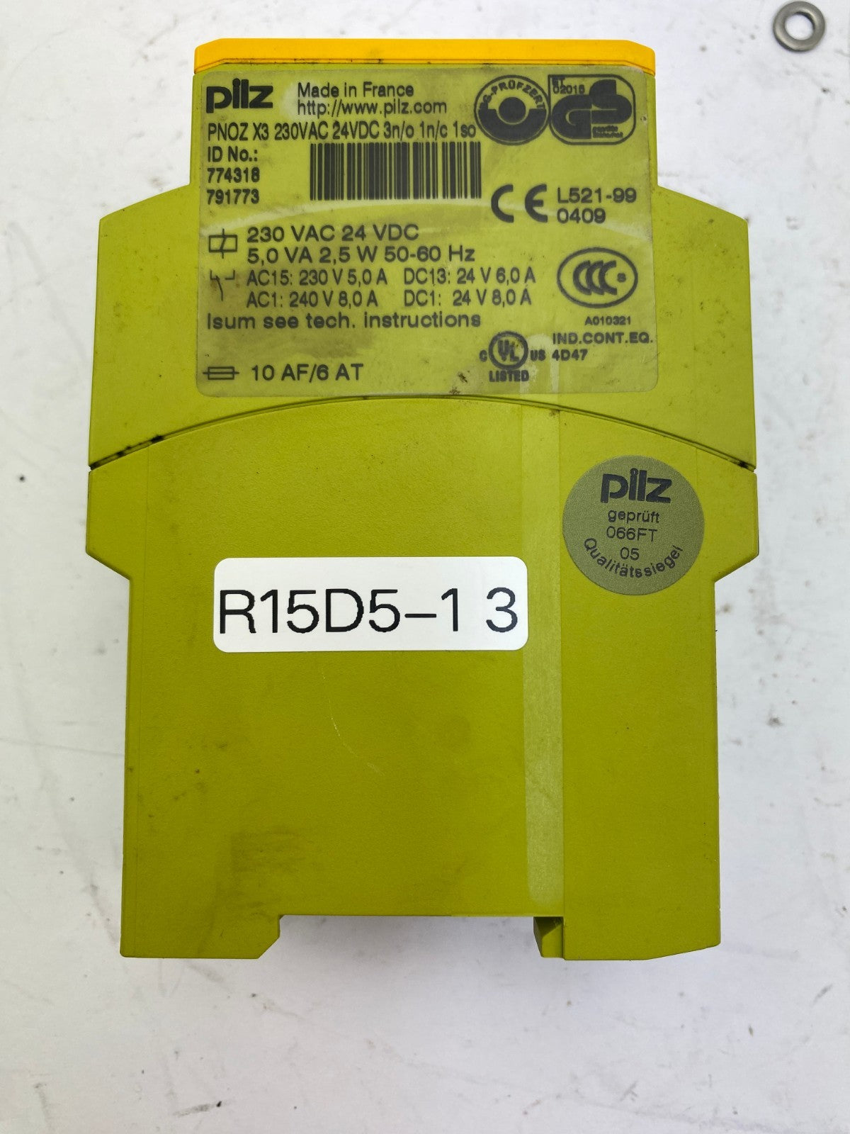 Pilz 774318 PNOZ X3 230VAC 24VDC 3n/o 1n/c 1so