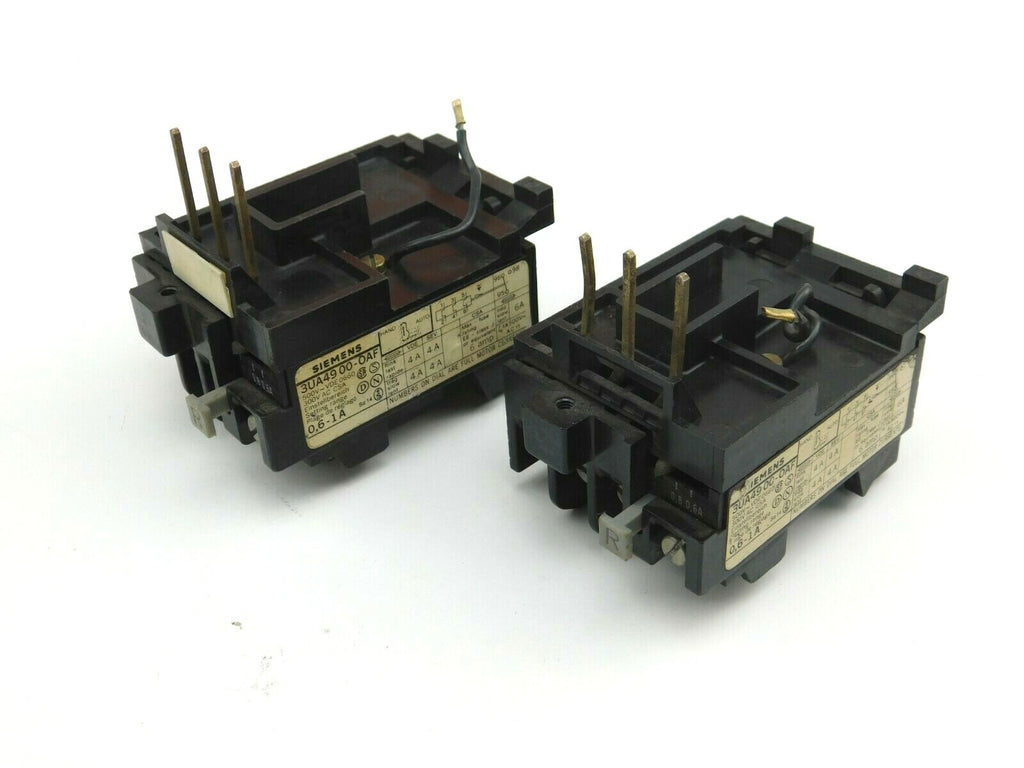 SIEMENS Überstromrelais 3UA49 00-0AF 0,6-1 A ** 2 Stück **