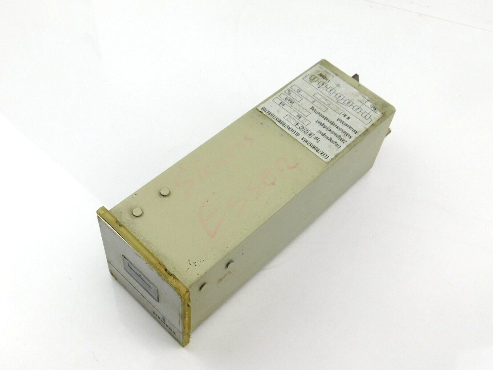 SIEMENS ELEKTRONISCHER GLEICHSTROMINTEGRATOR  M 72132-A