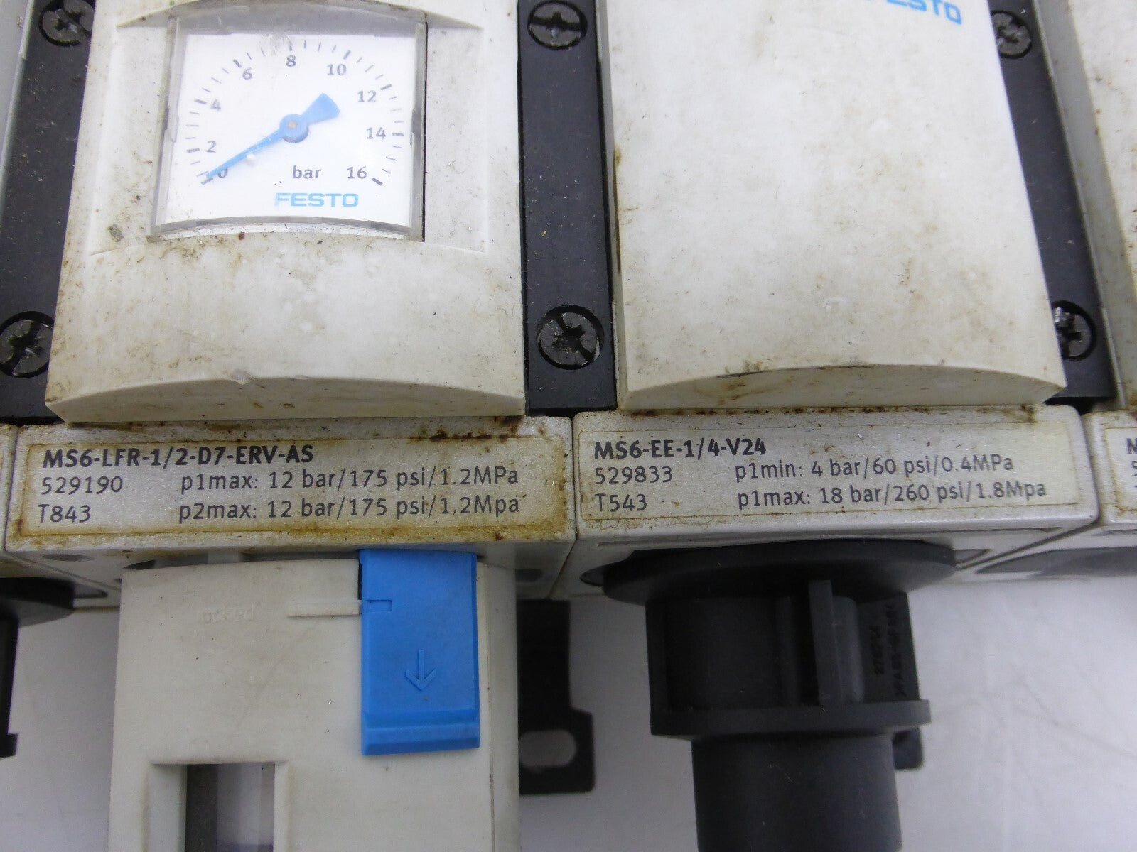 Festo Wartungseinheit MS6-EM-1/2-S MS6-LFR-1/2-D7-ERV-AS MS6-EE-1/4-V24...