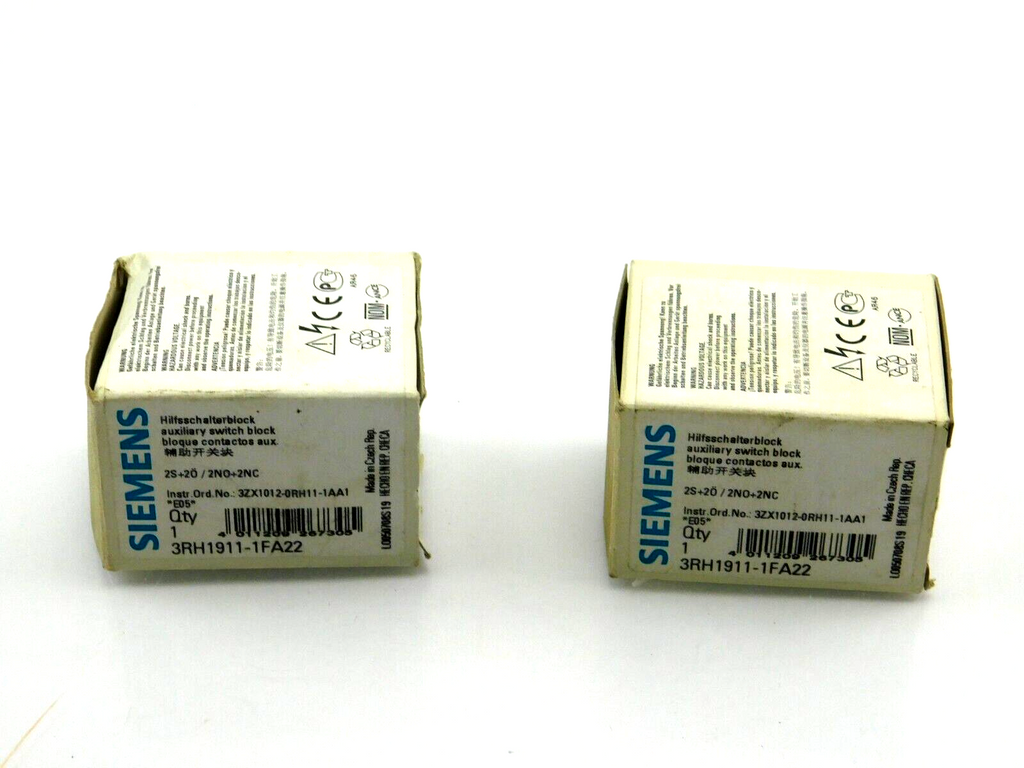 SIEMENS Hilfskontakt  3RH1911-1FA22 ** 2 Stück **