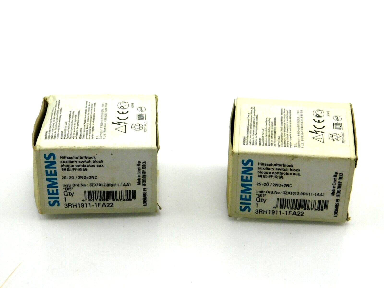 SIEMENS Hilfskontakt  3RH1911-1FA22 ** 2 Stück **