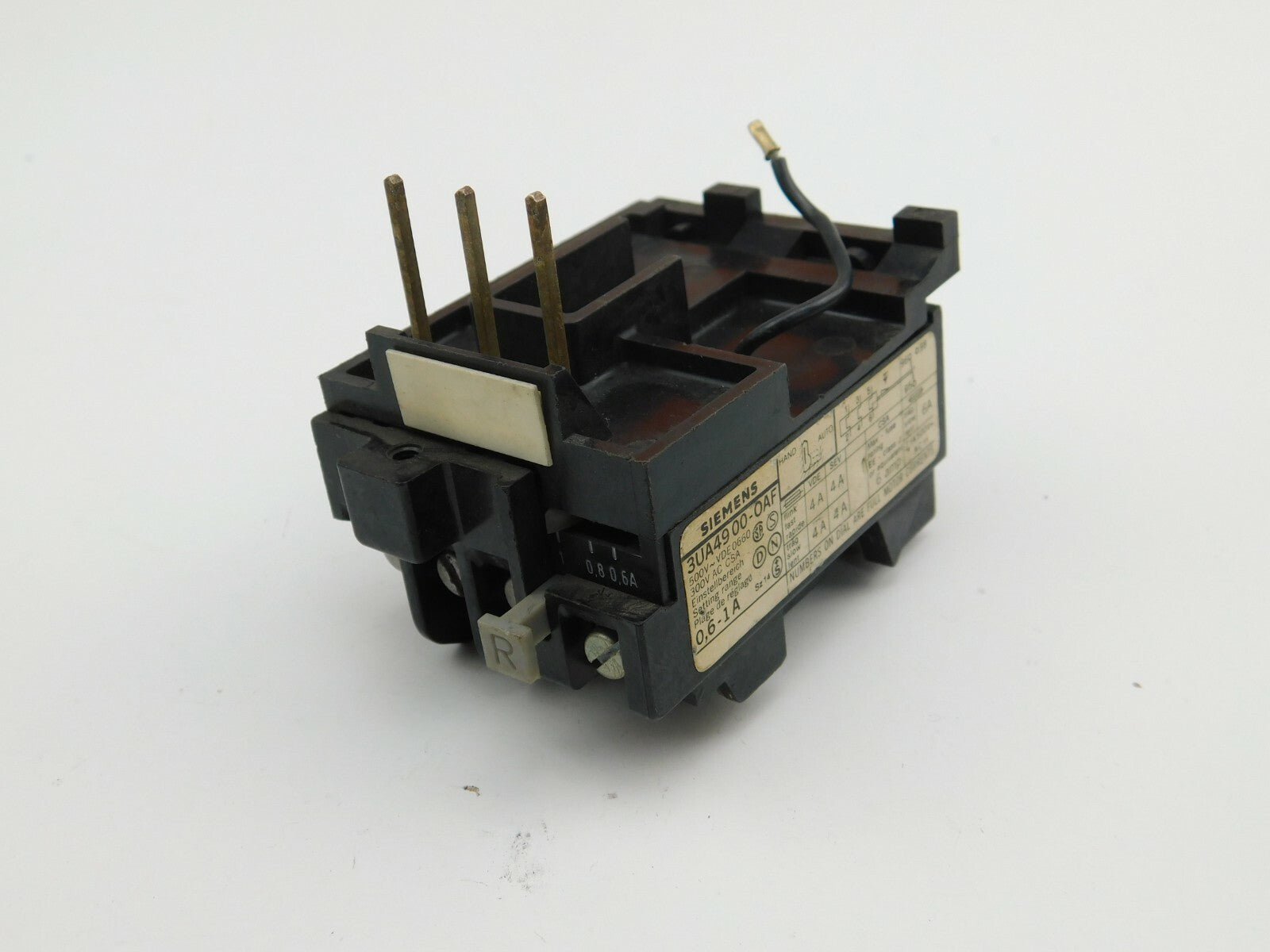 SIEMENS Überstromrelais 3UA49 00-0AF 0,6-1 A ** 2 Stück **