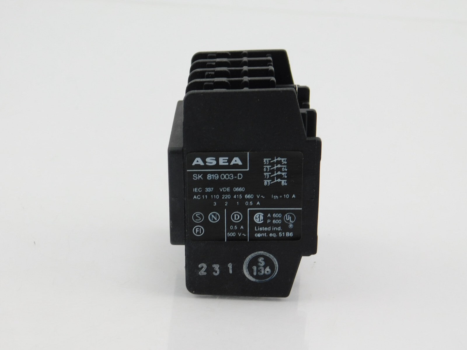 ABB ASEA CONTACT BLOCK SK 819 003-D