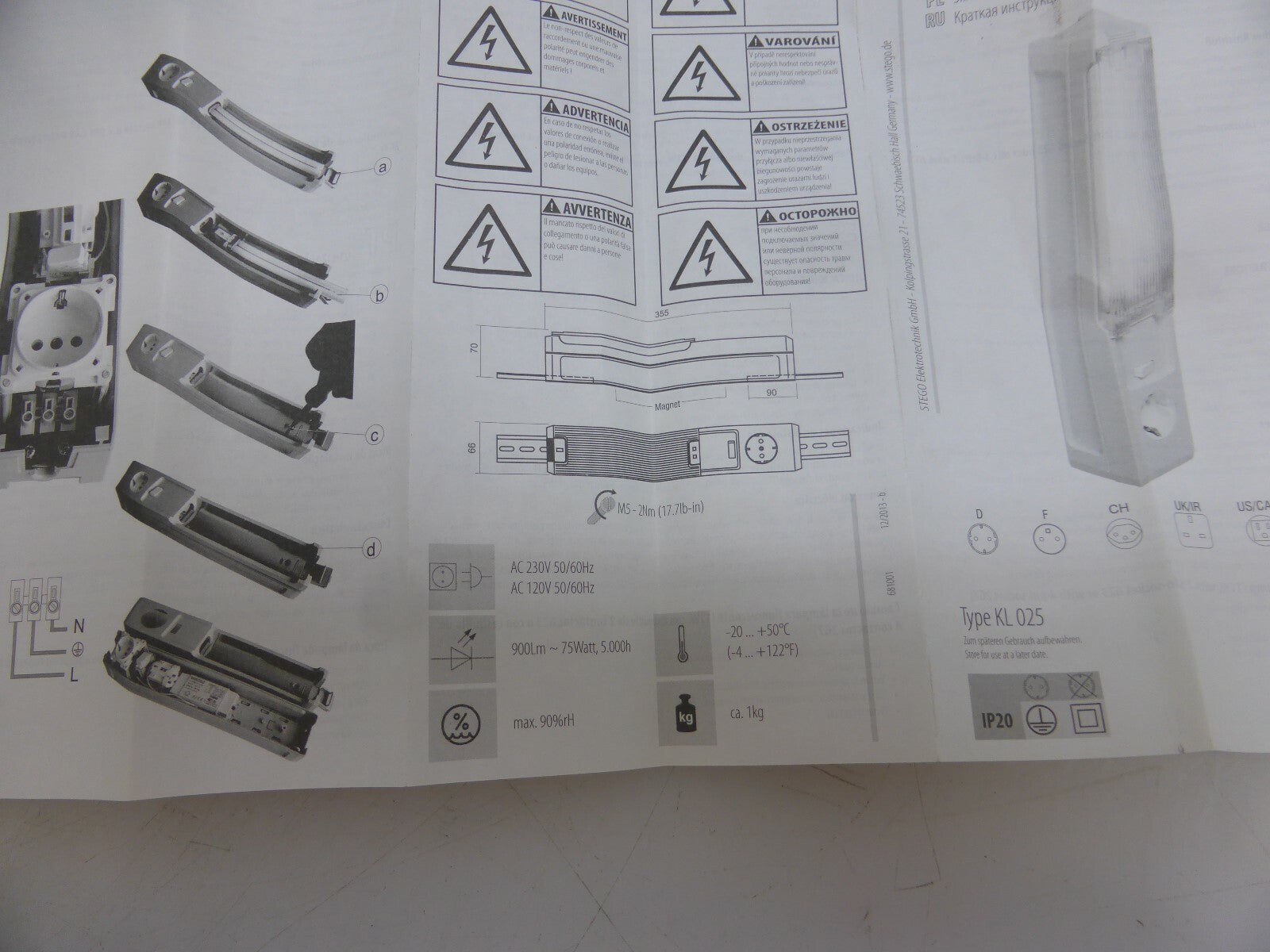 EFB Elektronik EAC STEGO Schaltschrankleuchte magnetisch  698022 