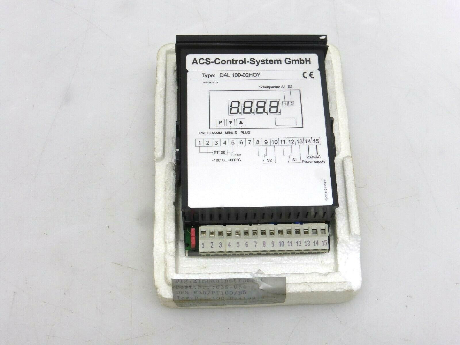 ACS-Control-System Temperatur-Regler DAL 100-02HOY