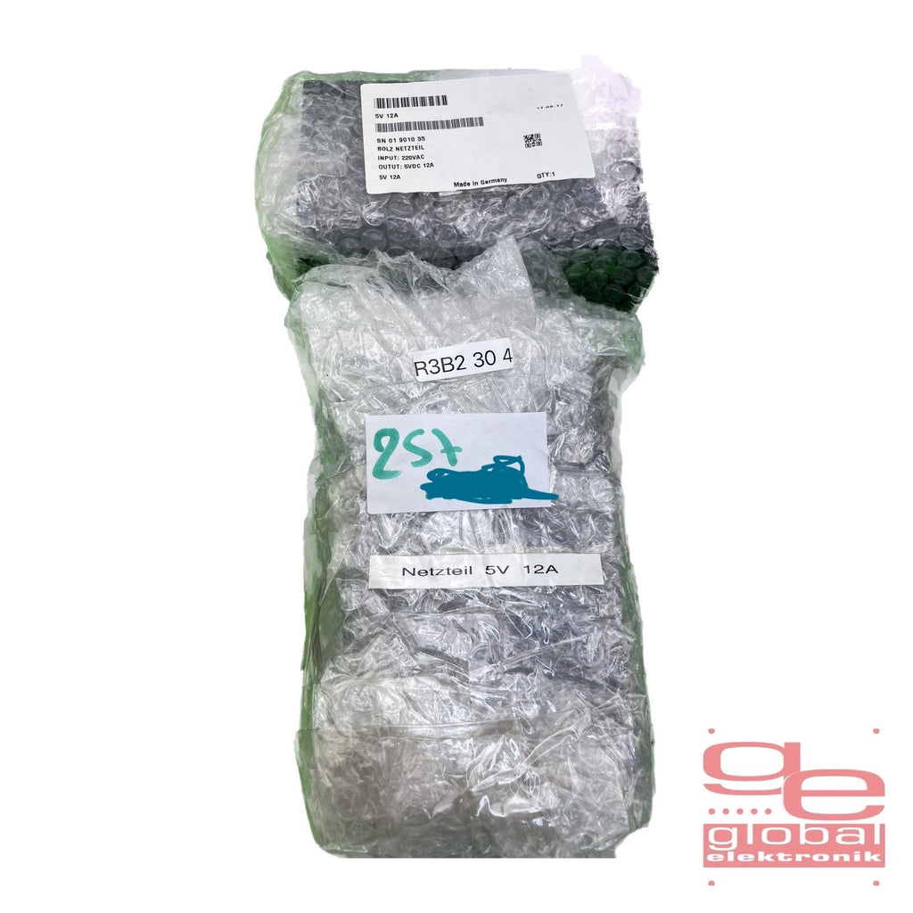 BOLZ NETZTEIL INPUT: 220VAC OUTUT: 5VDC 12A 5V 12A  SN:01 9010 35