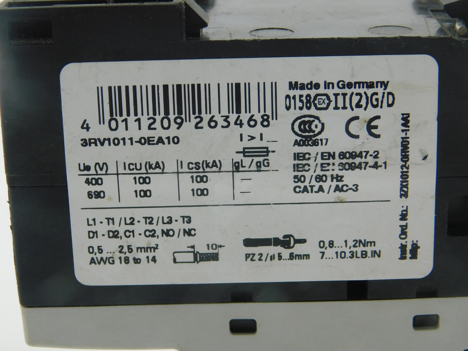 SIEMENS SIRIUS 3RV10-0EA10 ** 3 Stück**