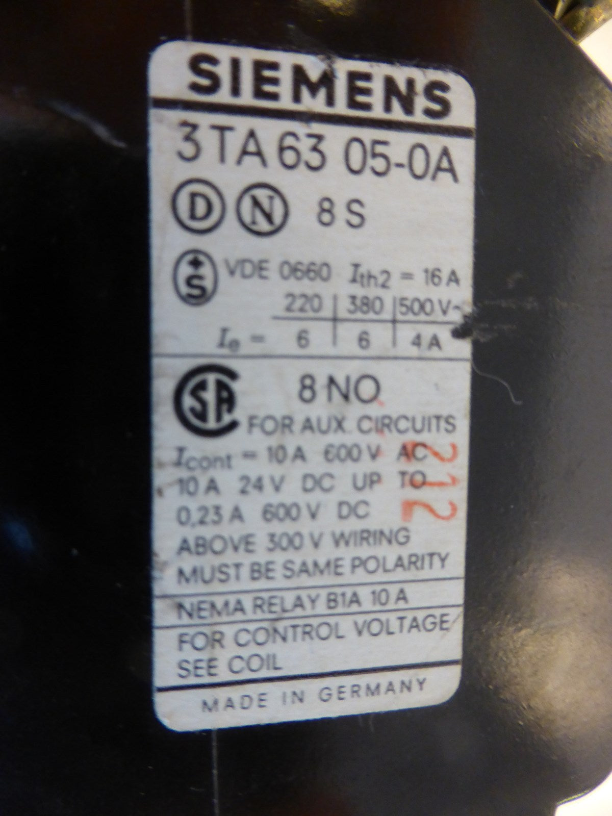 Siemens 3 TA 63 05-0A