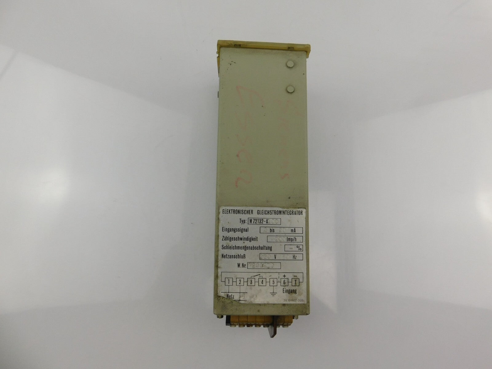 SIEMENS ELEKTRONISCHER GLEICHSTROMINTEGRATOR  M 72132-A
