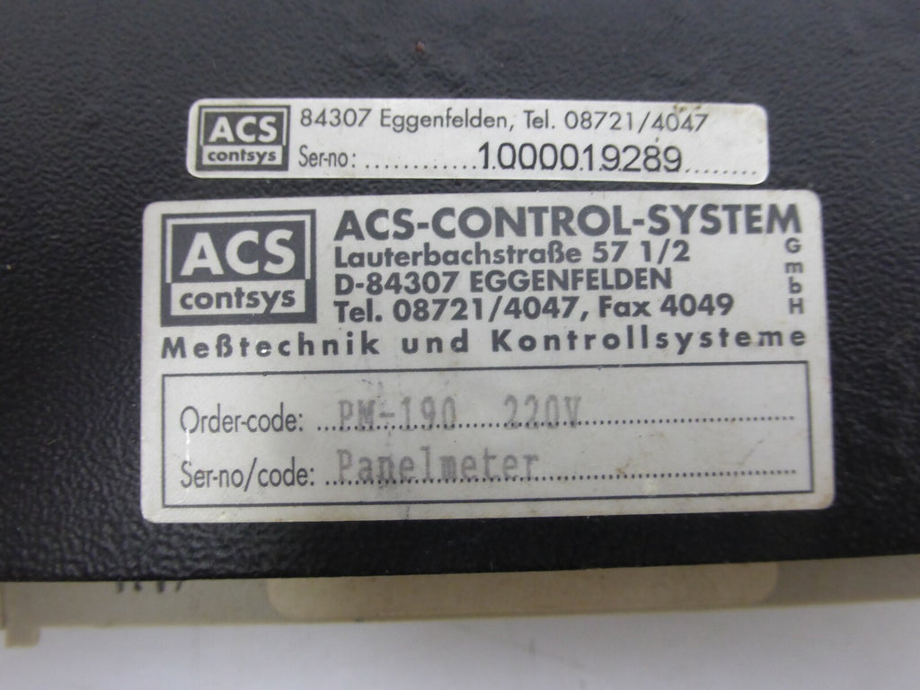 ACS contsys PM-190 Panelmeter