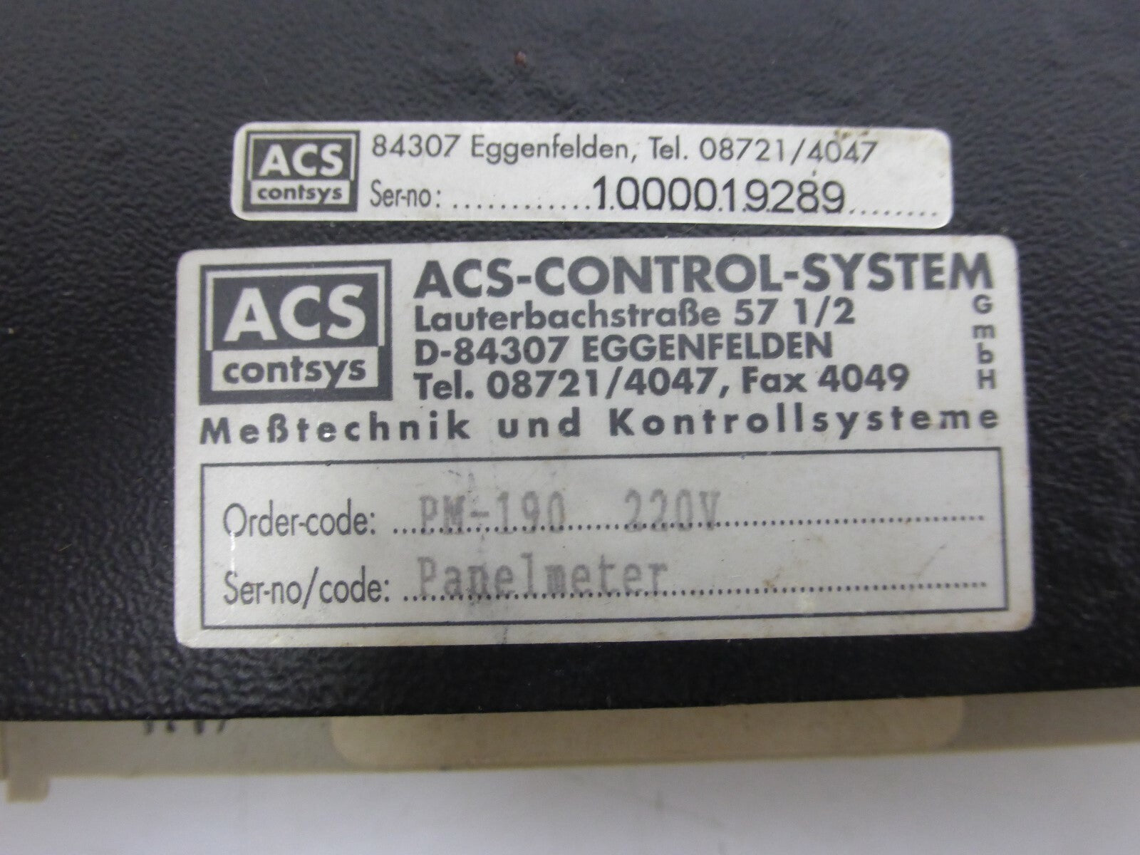 ACS contsys PM-190 Panelmeter