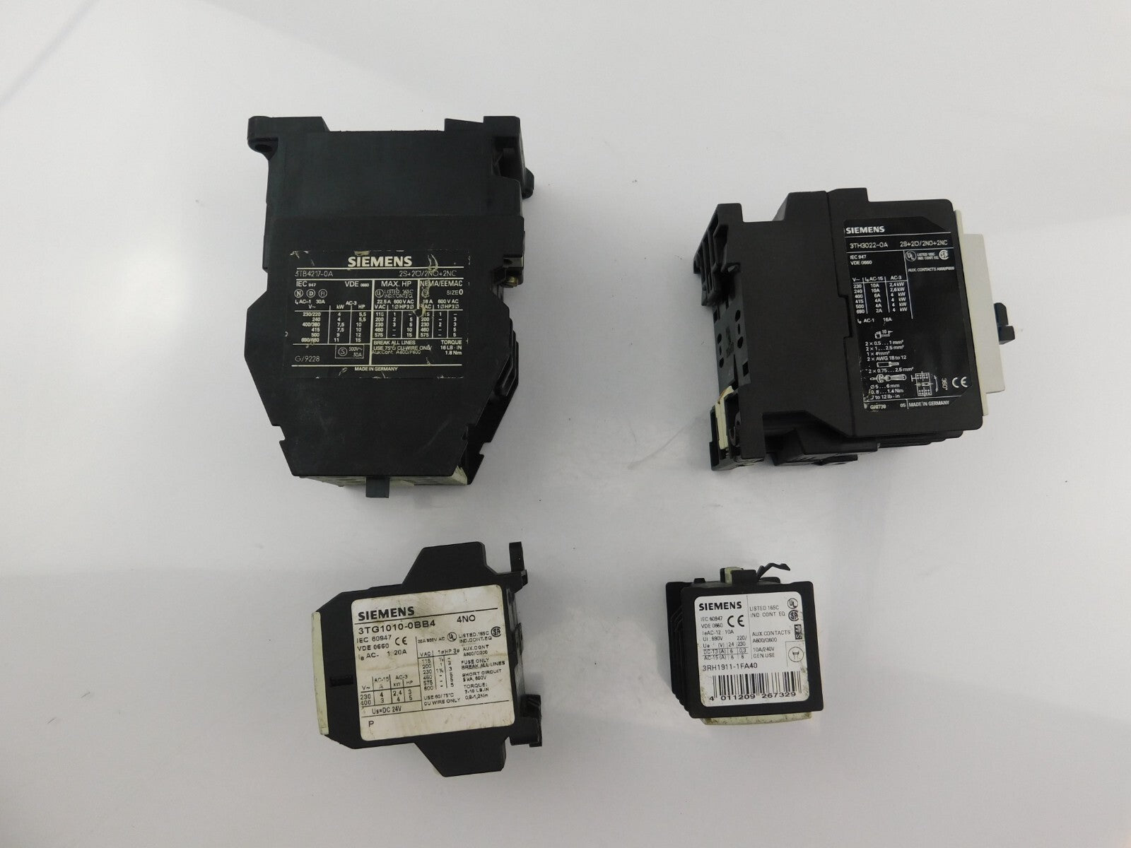 Posten SIEMENS 3TB4217-0A SIEMENS 3TG1010-0BB4 3TH3022-0A  ** 4 Stück **
